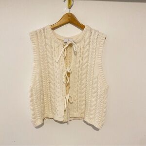 Cream Cable Knit Vest